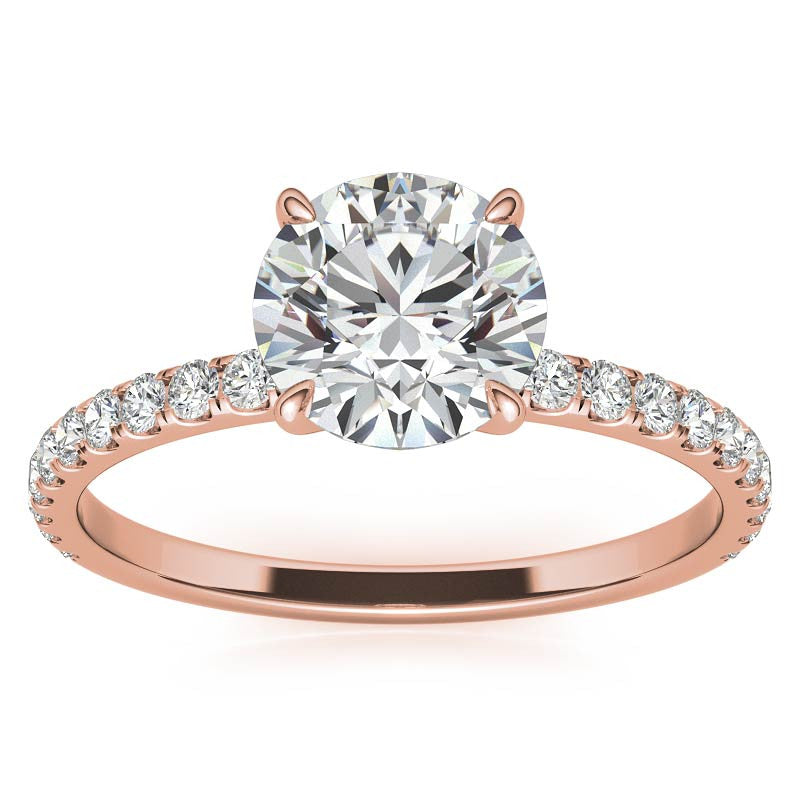Petite 4-Prong Round Brilliant Moissanite Engagement Ring