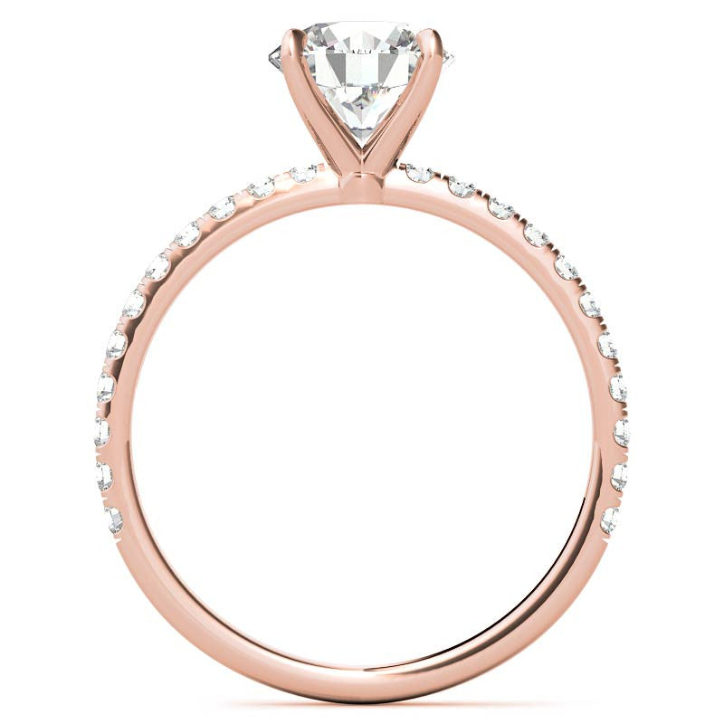 Petite 4-Prong Round Brilliant Moissanite Engagement Ring