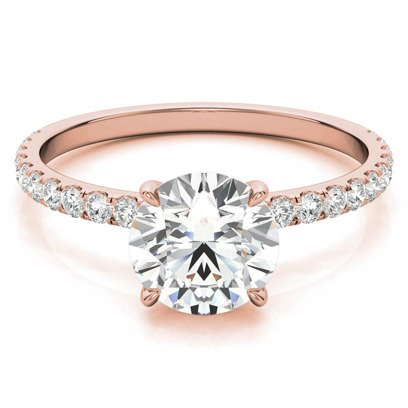 Petite 4-Prong Round Brilliant Moissanite Engagement Ring