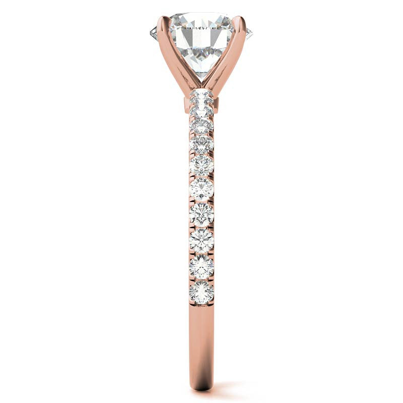 Petite 4-Prong Round Brilliant Moissanite Engagement Ring