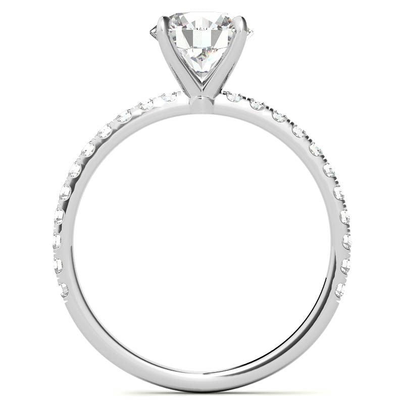Petite 4-Prong Round Brilliant Moissanite Engagement Ring