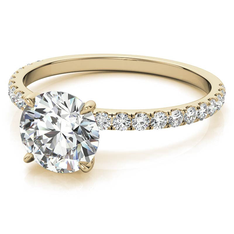 Petite 4-Prong Round Brilliant Moissanite Engagement Ring