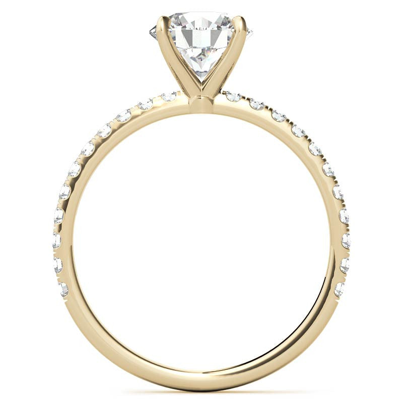 Petite 4-Prong Round Brilliant Moissanite Engagement Ring