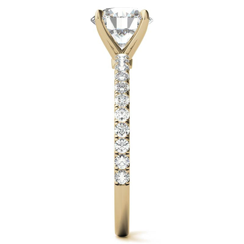 Petite 4-Prong Round Brilliant Moissanite Engagement Ring