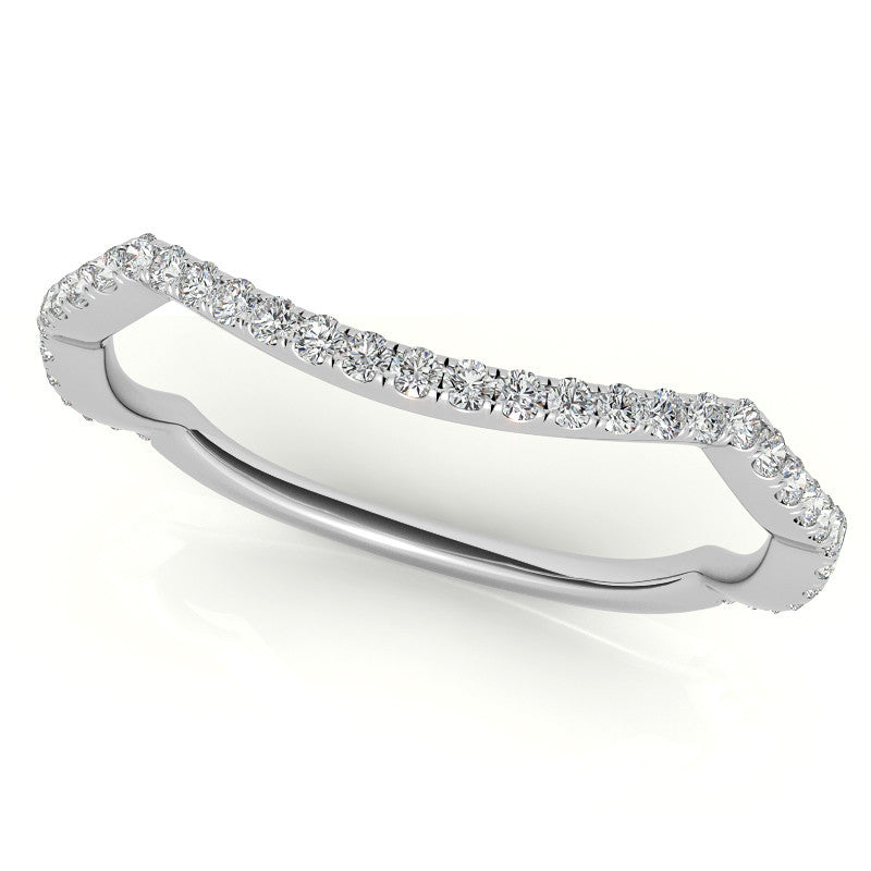 Encircled Cushion Halo Twisted Infinity Moissanite Engagement Ring