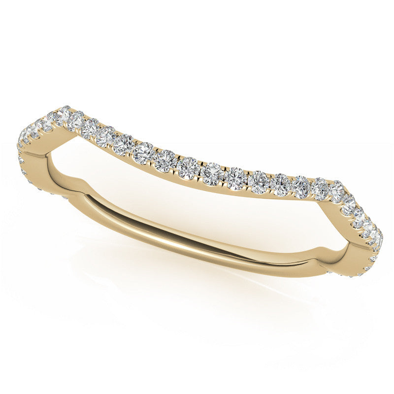Encircled Cushion Halo Twisted Infinity Moissanite Engagement Ring