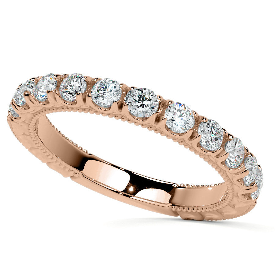 Princess cut Moissanite Scroll Accented Engagement Ring with Surprise