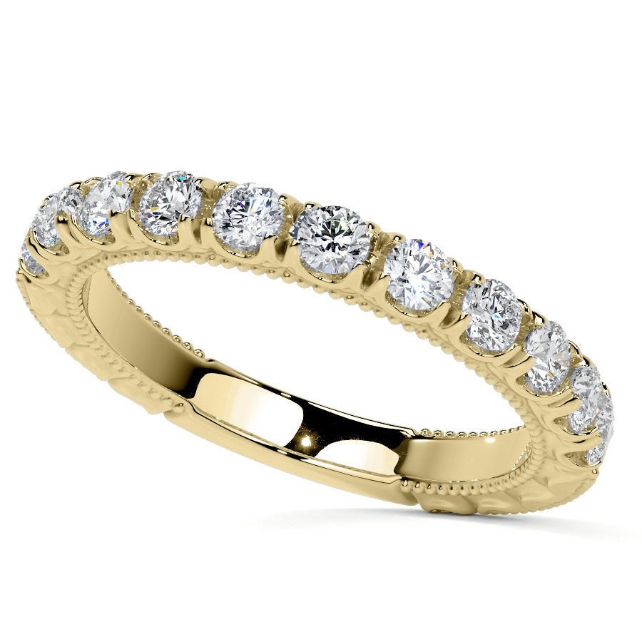 Princess cut Moissanite Scroll Accented Engagement Ring with Surprise