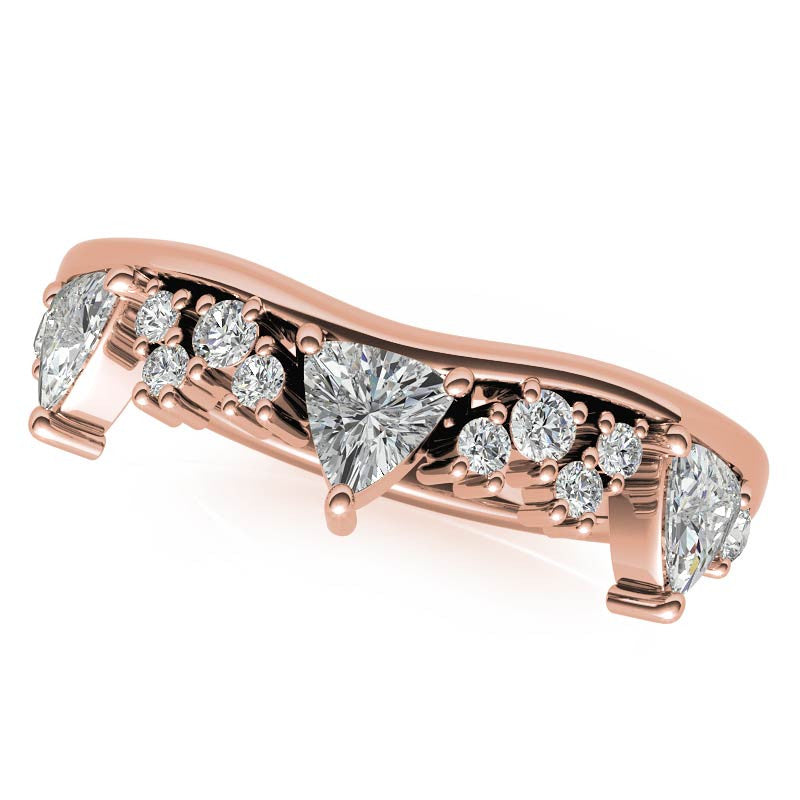 Antique East-West Oval Moissanite Cathedral Engagement Ring with Milgrain