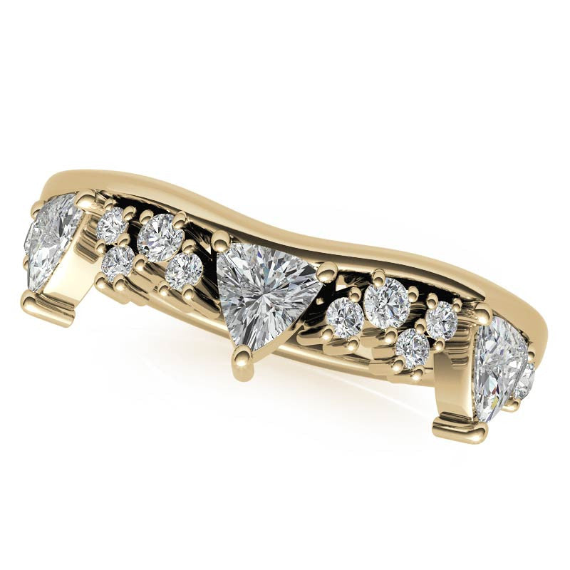Antique East-West Oval Moissanite Cathedral Engagement Ring with Milgrain