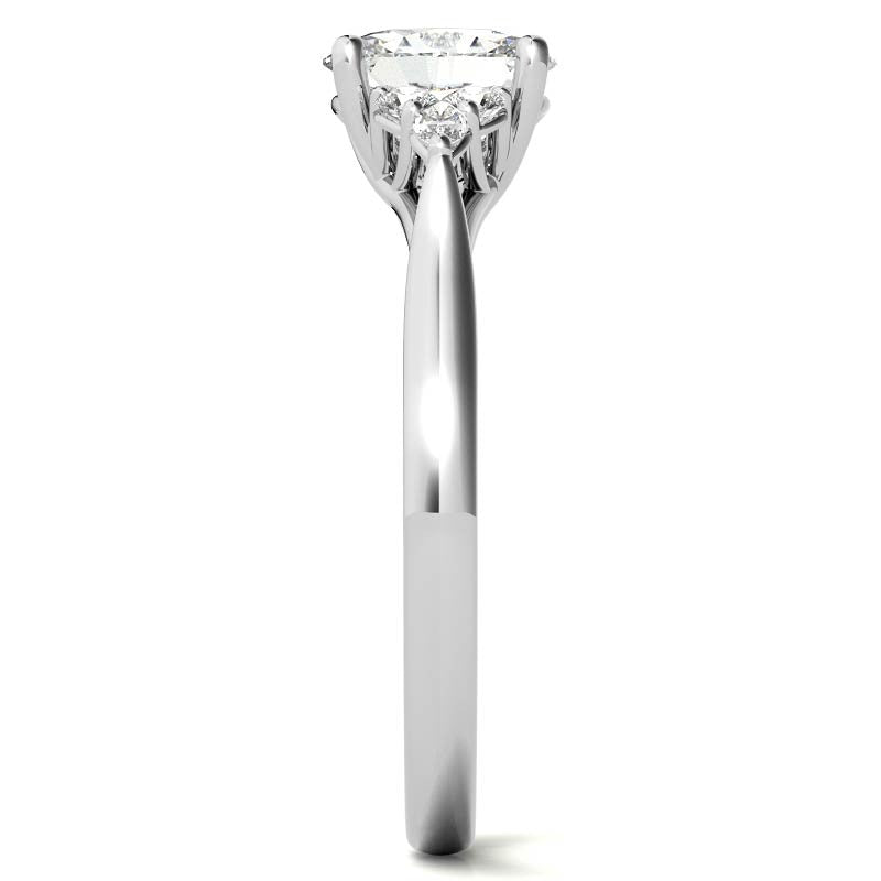 Unique Oval Trellis Moissanite Engagement Ring
