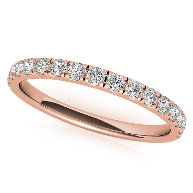 Round Cathedral Halo Moissanite Engagement Ring