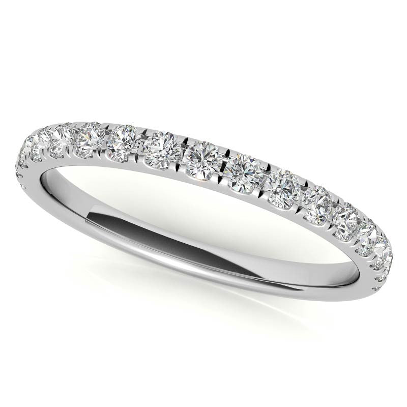 Round Cathedral Halo Moissanite Engagement Ring
