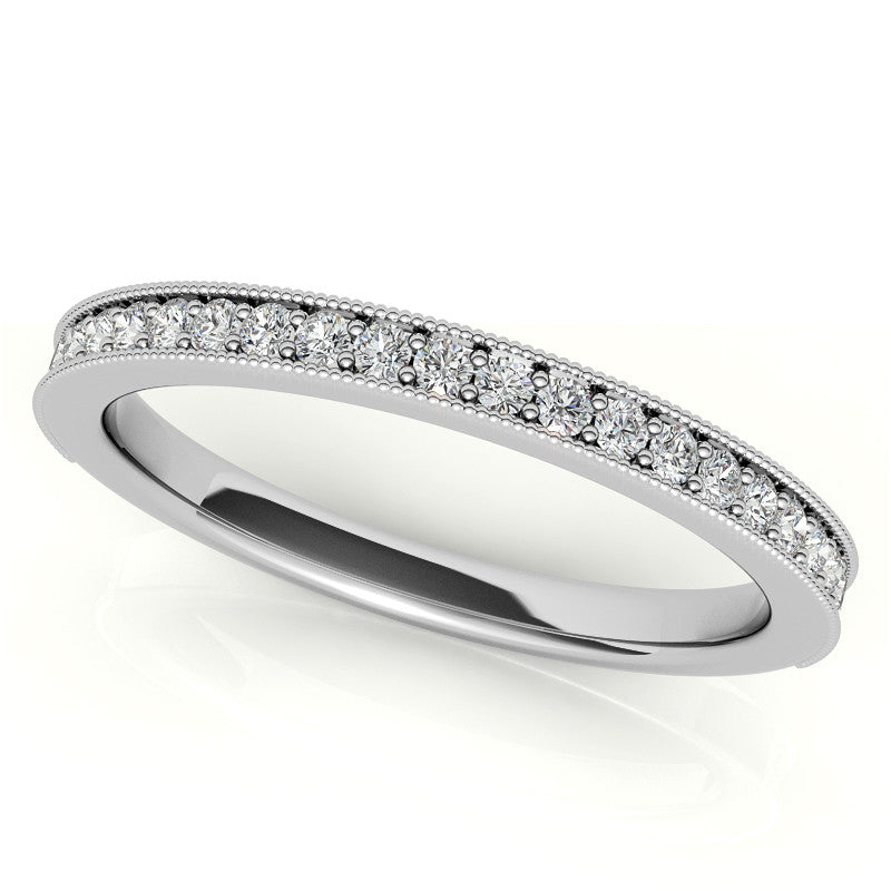 Milgrain Infinity Style Moissanite Engagement Ring