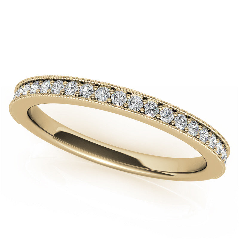 Milgrain Infinity Style Moissanite Engagement Ring