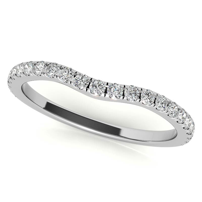 Round and Pear Cathedral Moissanite Engagement Ring