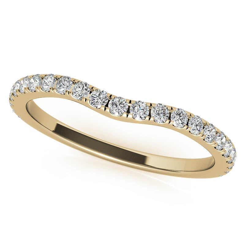 Round and Pear Cathedral Moissanite Engagement Ring