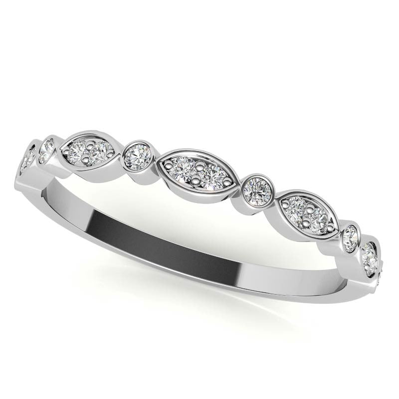 Cushion Halo Moissanite Engagement Ring with Scalloped Band