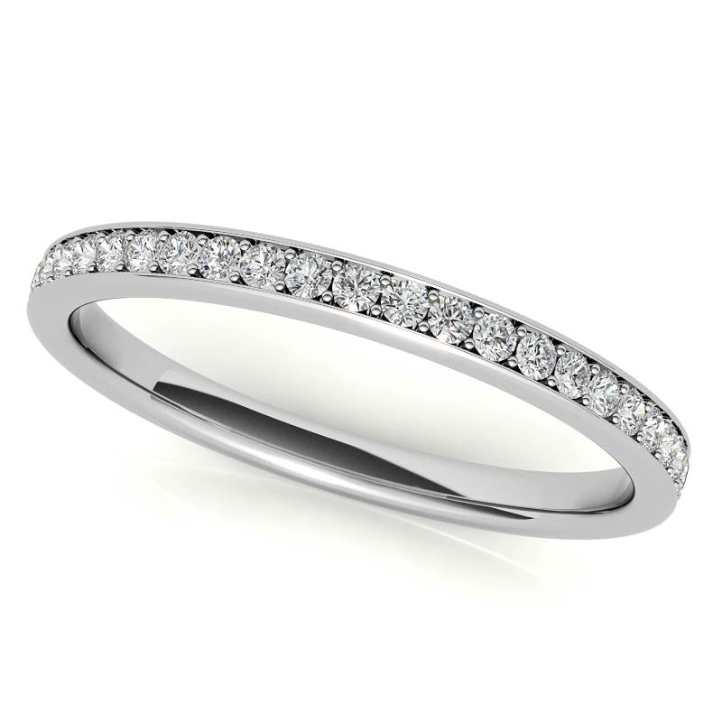 Round Halo Channel Moissanite Engagement Ring