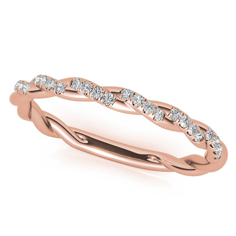 Round Petal Infinity Design Moissanite Engagement Ring