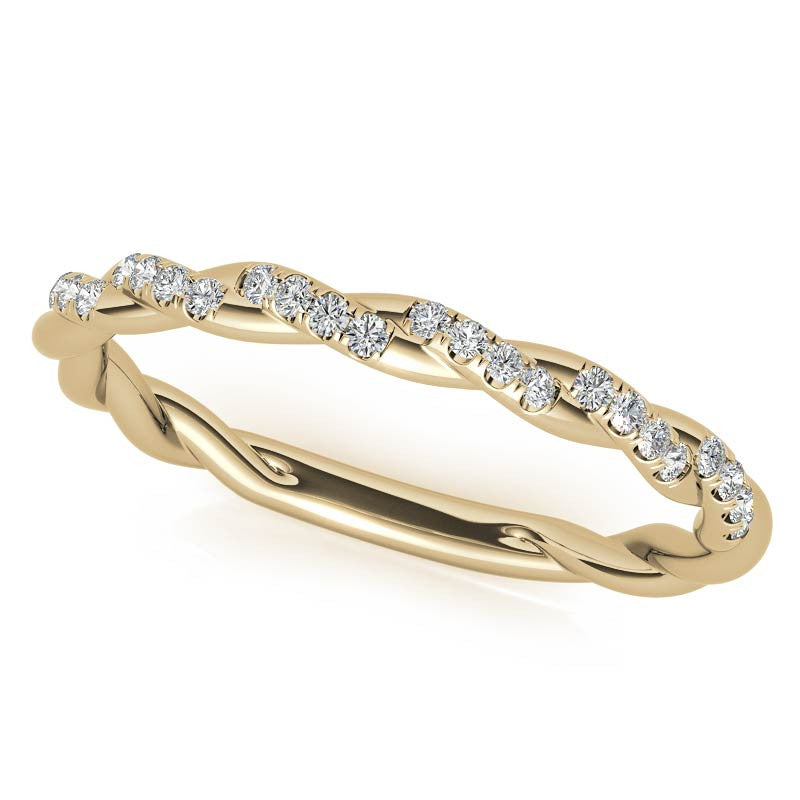 Round Petal Infinity Design Moissanite Engagement Ring