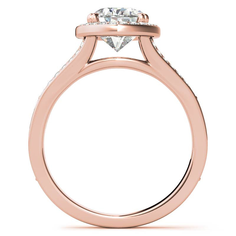 Split Shank Cathedral Pear Moissanite Engagement Ring