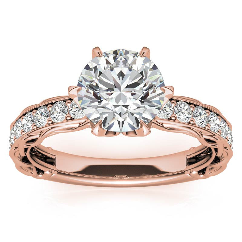 6-prong Round Woven Moissanite Engagement Ring