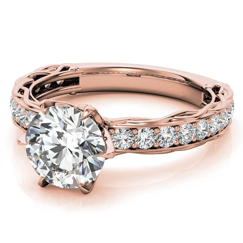 6-prong Round Woven Moissanite Engagement Ring