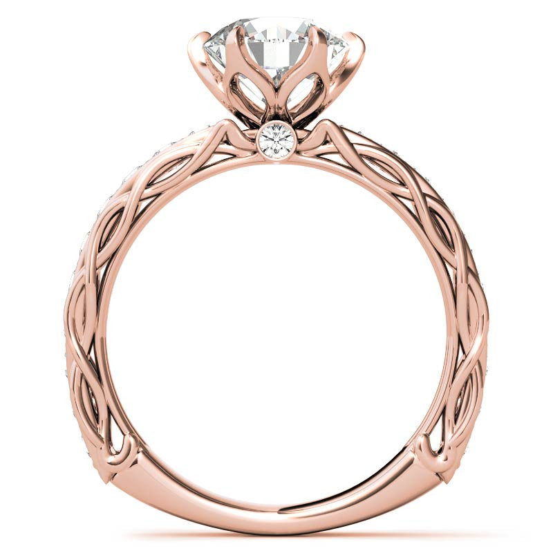 6-prong Round Woven Moissanite Engagement Ring