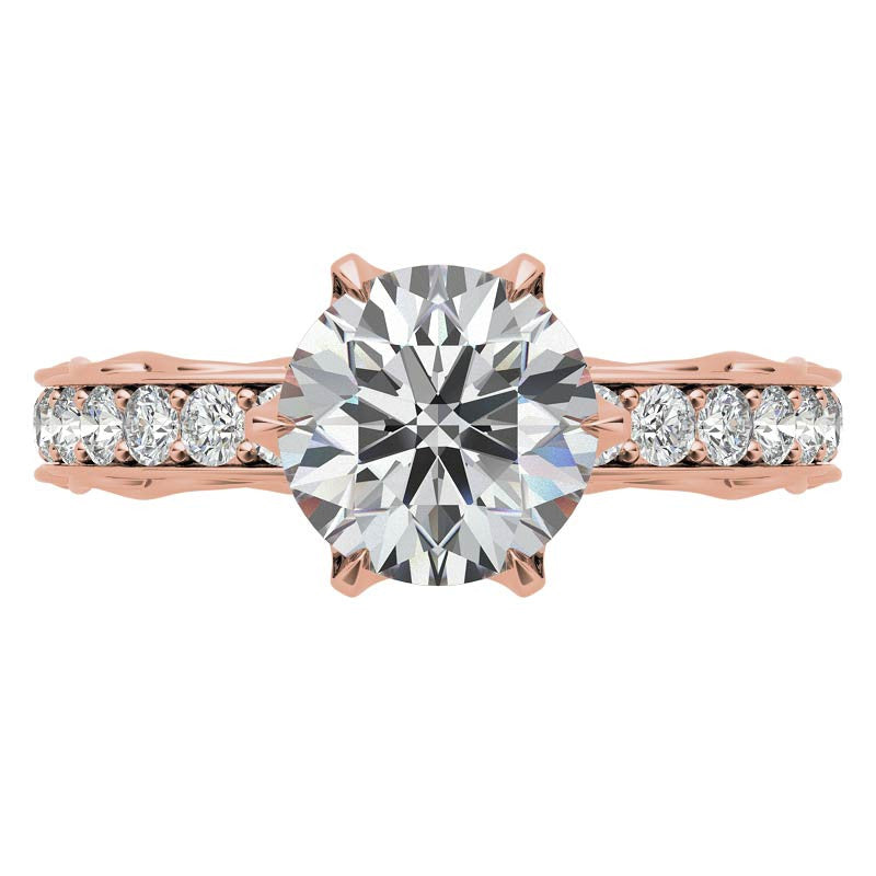 6-prong Round Woven Moissanite Engagement Ring