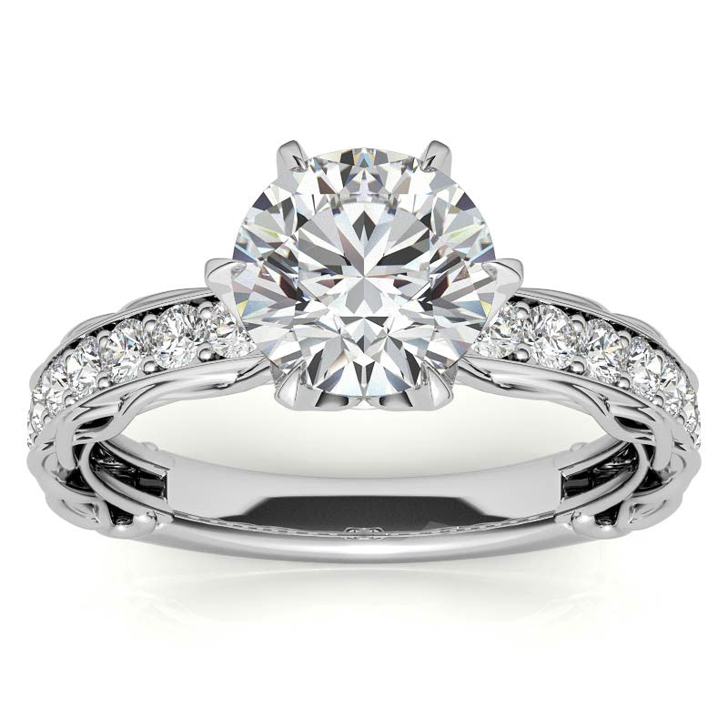 6-prong Round Woven Moissanite Engagement Ring