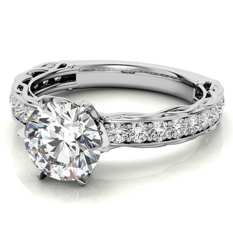 6-prong Round Woven Moissanite Engagement Ring
