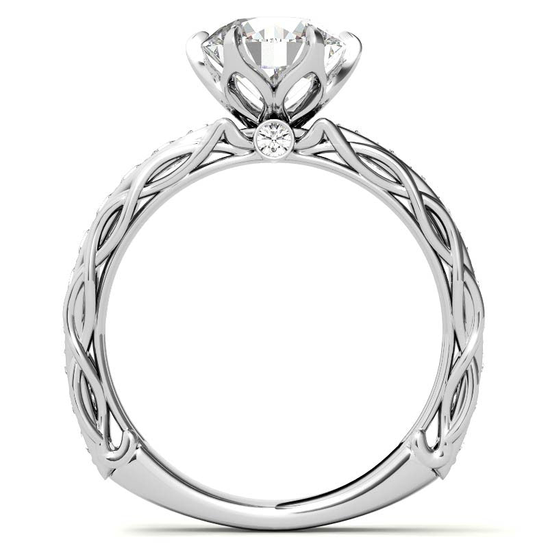 6-prong Round Woven Moissanite Engagement Ring