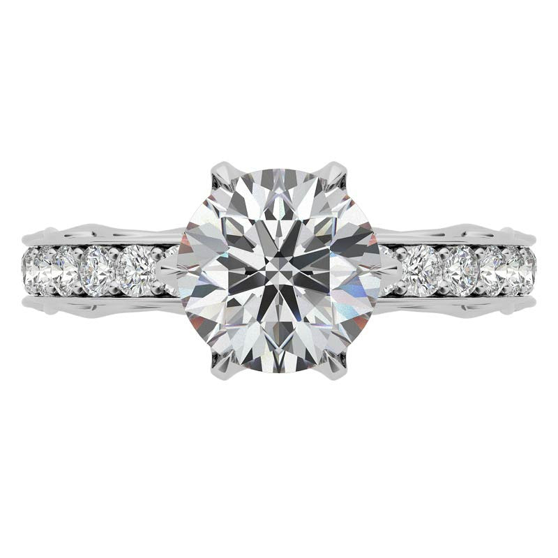 6-prong Round Woven Moissanite Engagement Ring