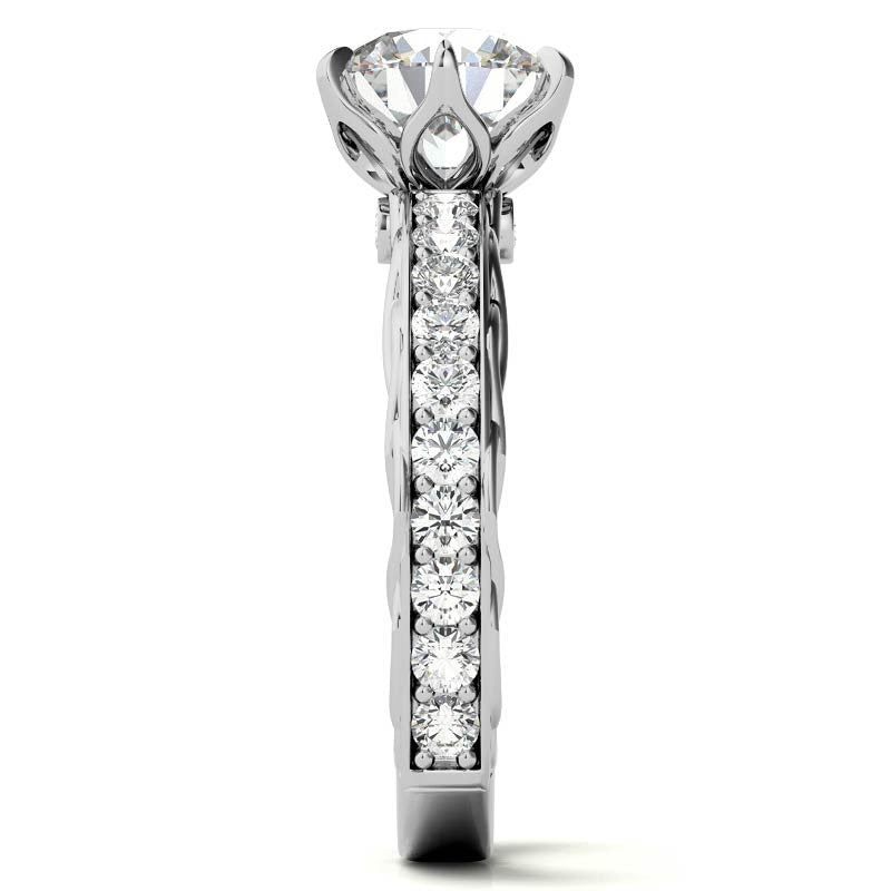 6-prong Round Woven Moissanite Engagement Ring