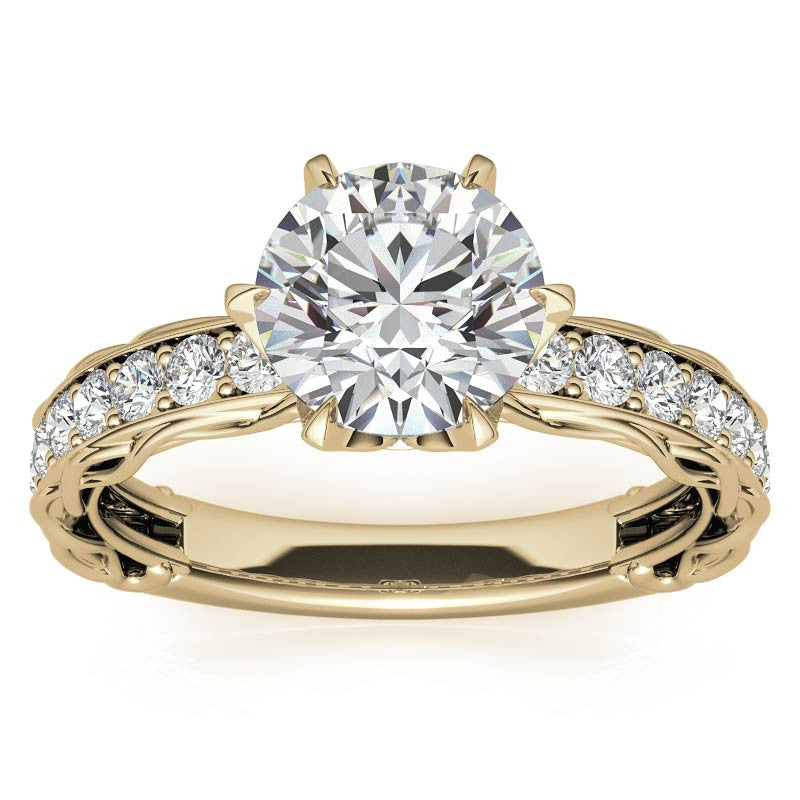 6-prong Round Woven Moissanite Engagement Ring
