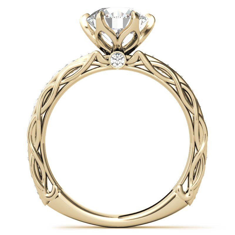 6-prong Round Woven Moissanite Engagement Ring