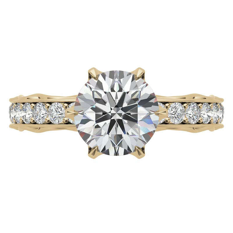 6-prong Round Woven Moissanite Engagement Ring
