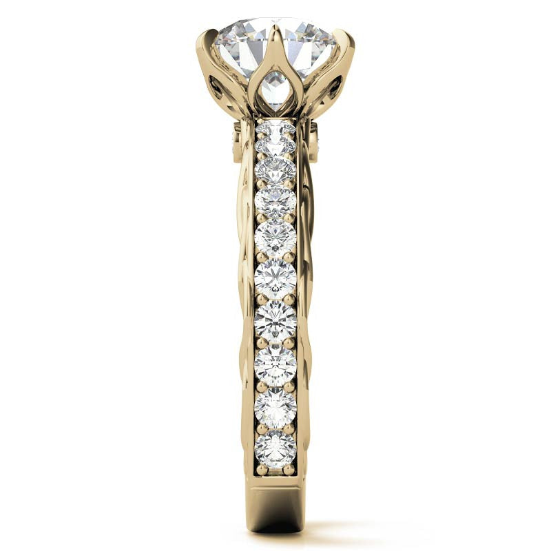 6-prong Round Woven Moissanite Engagement Ring