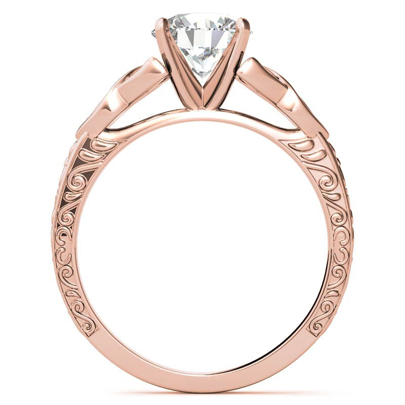 Moissanite Accented Celtic Knot Engagement Ring