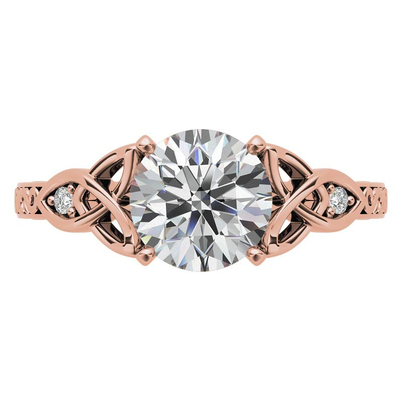 Moissanite Accented Celtic Knot Engagement Ring