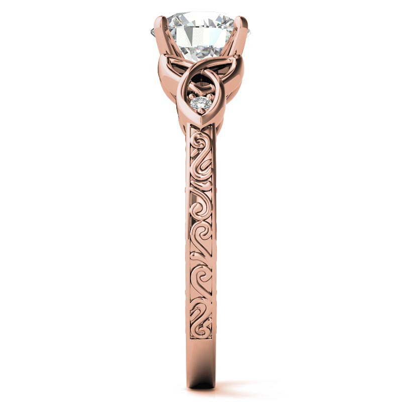 Moissanite Accented Celtic Knot Engagement Ring