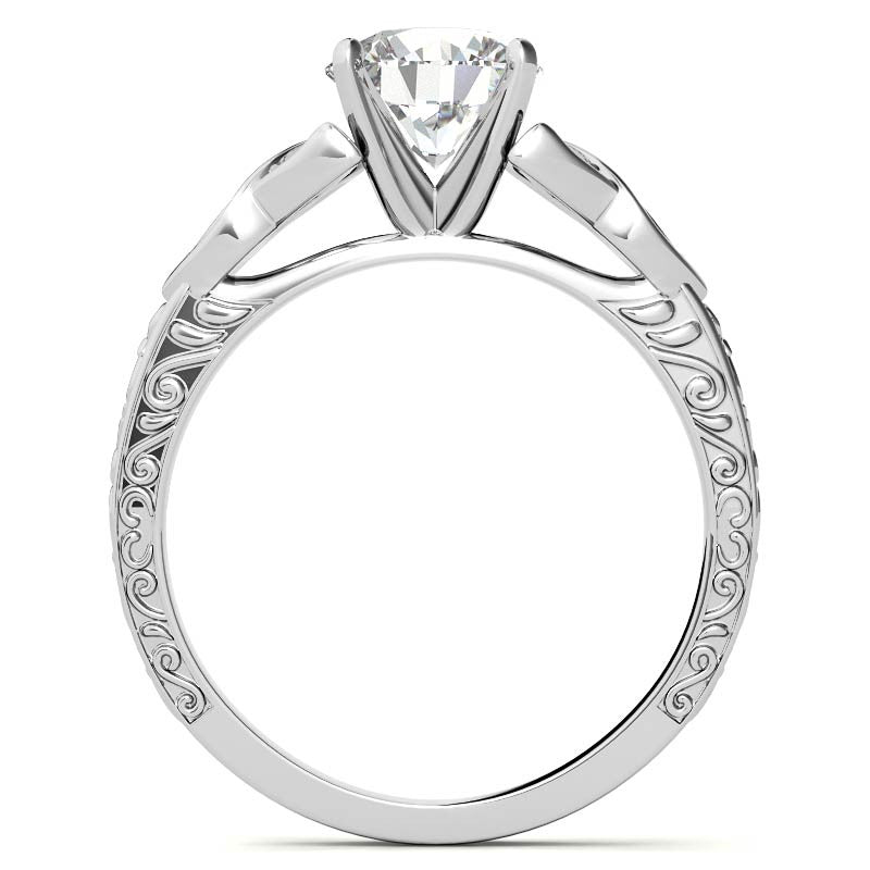 Moissanite Accented Celtic Knot Engagement Ring