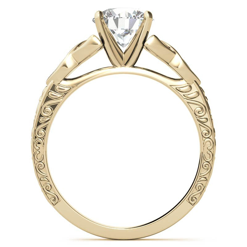 Moissanite Accented Celtic Knot Engagement Ring