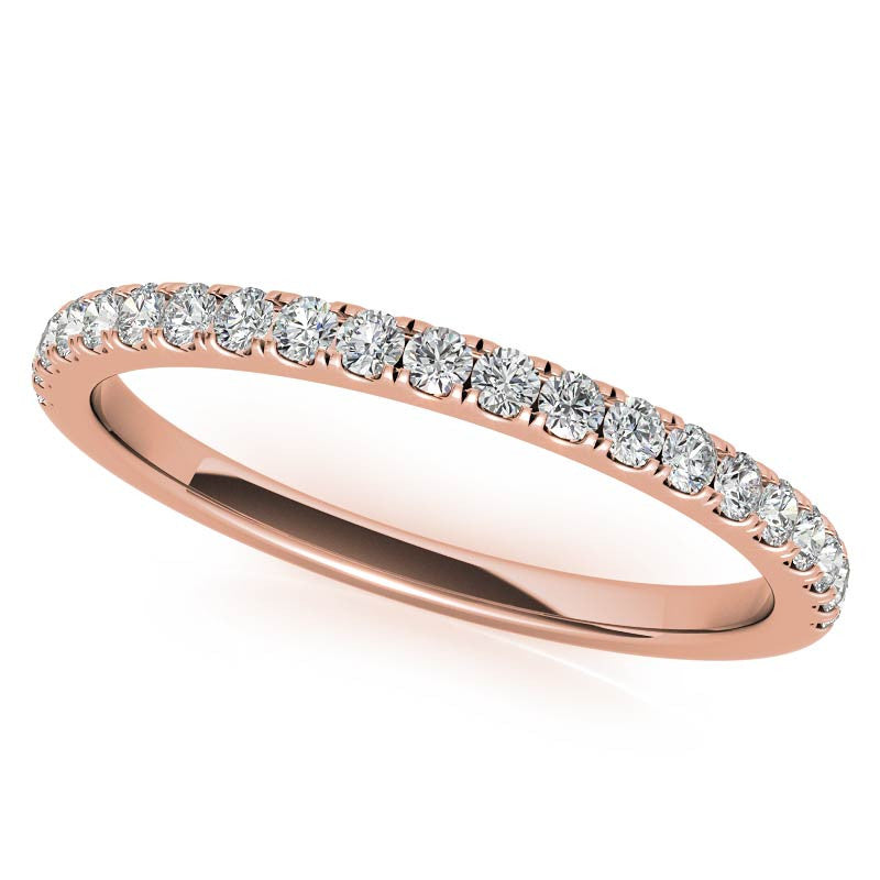 Round Half Moon Halo Moissanite Engagement Ring