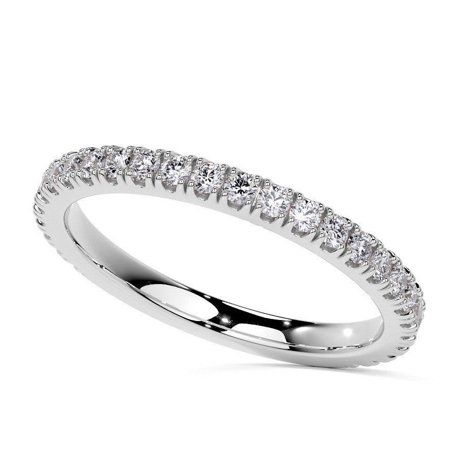 Emerald / Radiant Hidden Halo Moissanite Engagement Ring