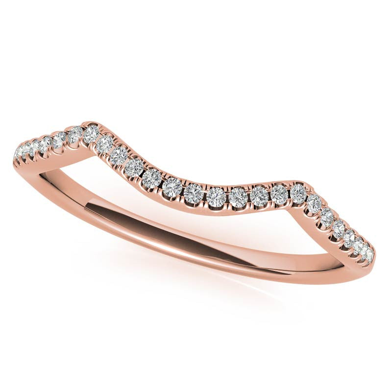 Round and Marquise Accented Trellis Split Shank Moissanite Engagement Ring