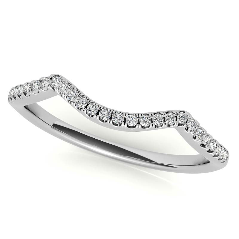 Round and Marquise Accented Trellis Split Shank Moissanite Engagement Ring