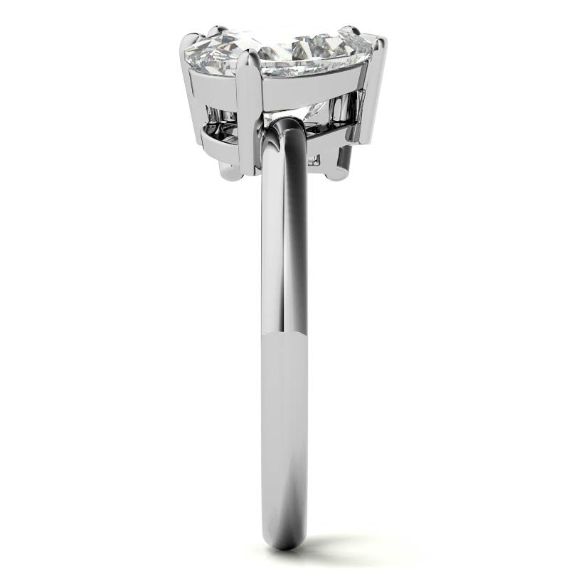 Unique Pear and Princess 2-Stone Moissanite Engagement Ring