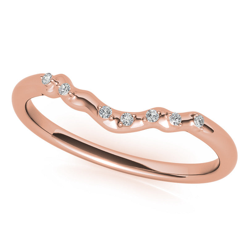 Round Brilliant Moissanite Scatter Design Engagement Ring